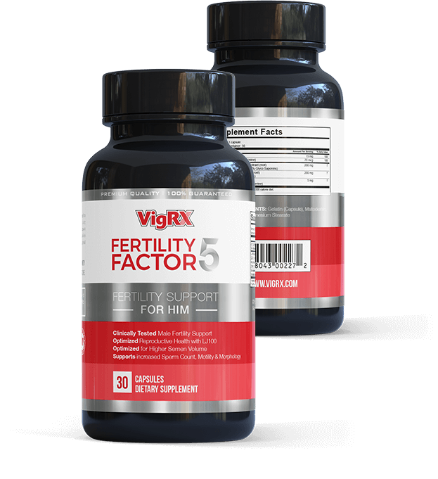 VigRX Fertility Factor 5 Front and Back Side Bottle